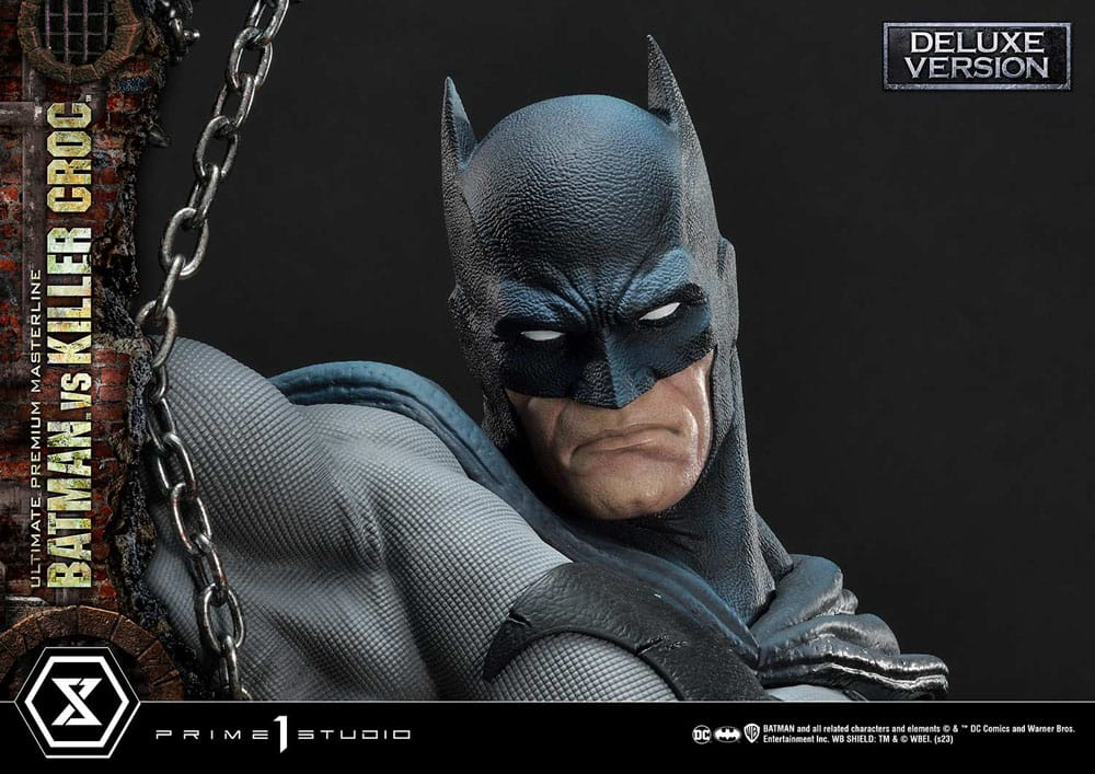DC Comics - Batman Ultimate Premium Masterline Series Statue - Batman Versus Killer Croc Deluxe Bonus Version