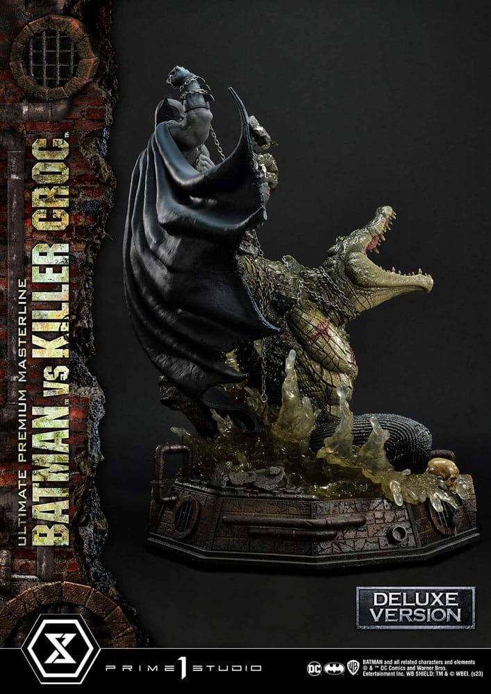 DC Comics - Batman Ultimate Premium Masterline Series Statue - Batman Versus Killer Croc Deluxe Bonus Version