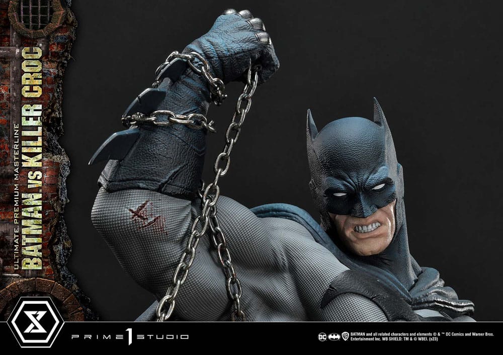 DC Comics - Batman Ultimate Premium Masterline Series Statue - Batman Versus Killer Croc Deluxe Bonus Version