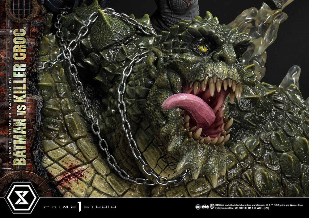 DC Comics - Batman Ultimate Premium Masterline Series Statue - Batman Versus Killer Croc Deluxe Bonus Version