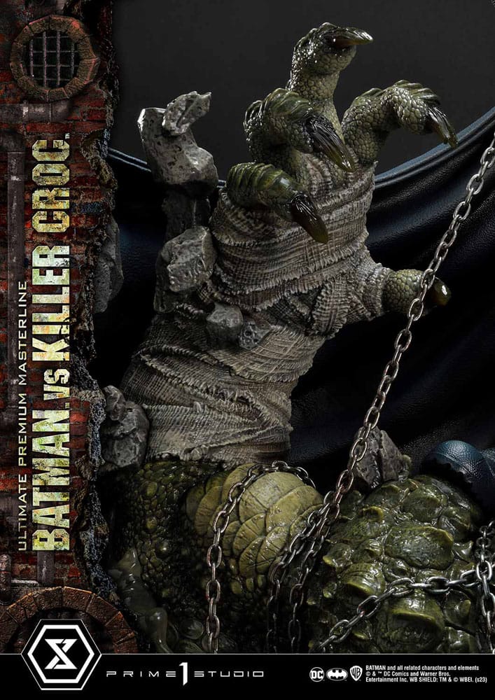 DC Comics - Batman Ultimate Premium Masterline Series Statue - Batman Versus Killer Croc Deluxe Bonus Version