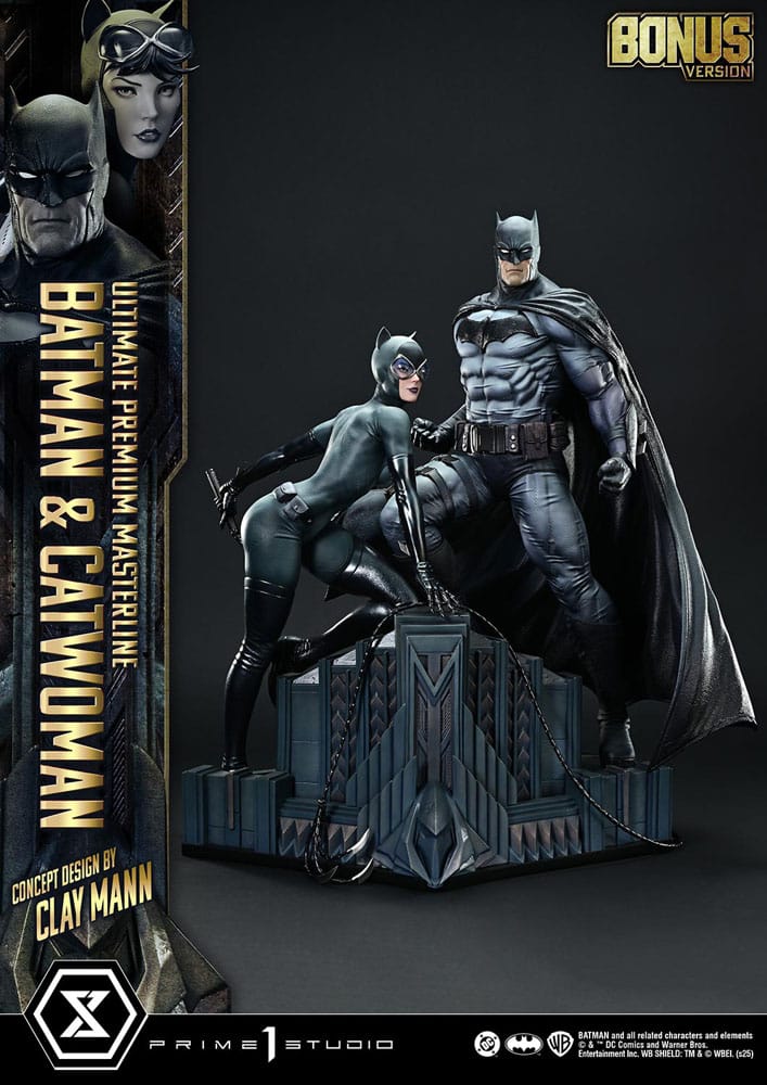 DC Comics Ultimate Premium Masterline Series Statue 1/4 Batman & Catwoman (Concept Design by Clay Mann) Bonus Version 56 cm