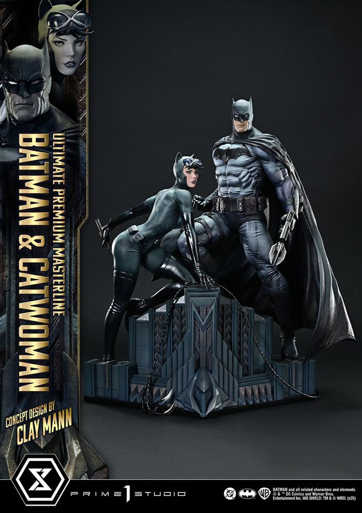 DC Comics Ultimate Premium Masterline Series Statue 1/4 Batman & Catwoman (Concept Design by Clay Mann) Bonus Version 56 cm