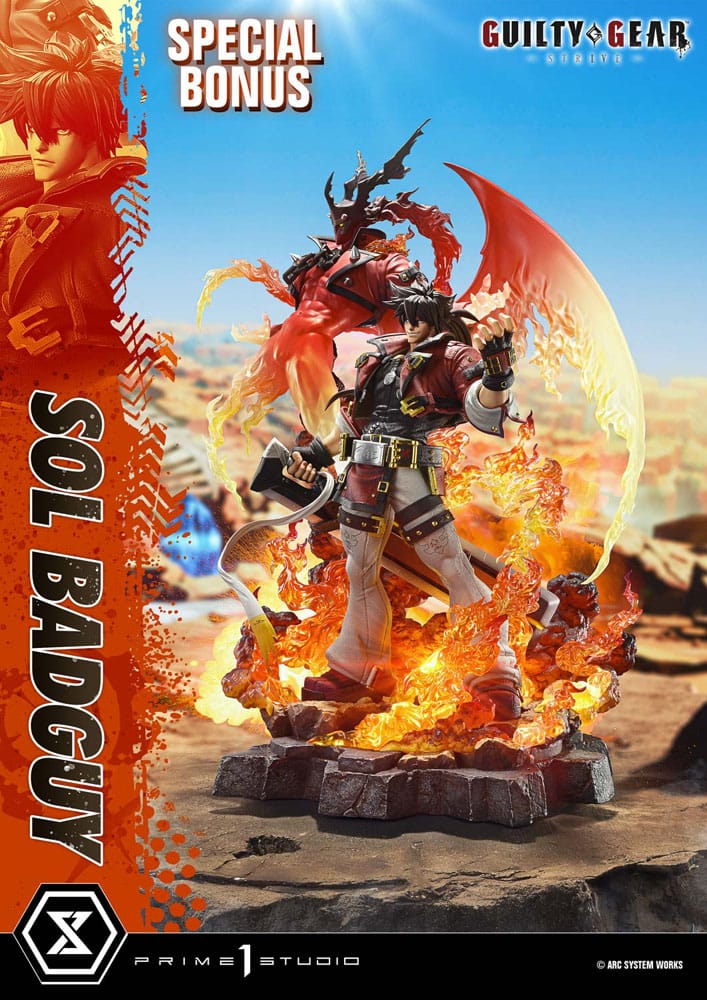 Guilty Gear Strive Ultimate Premium Masterline Series Statue 1/4 Sol Badguy Bonus Version 82 cm