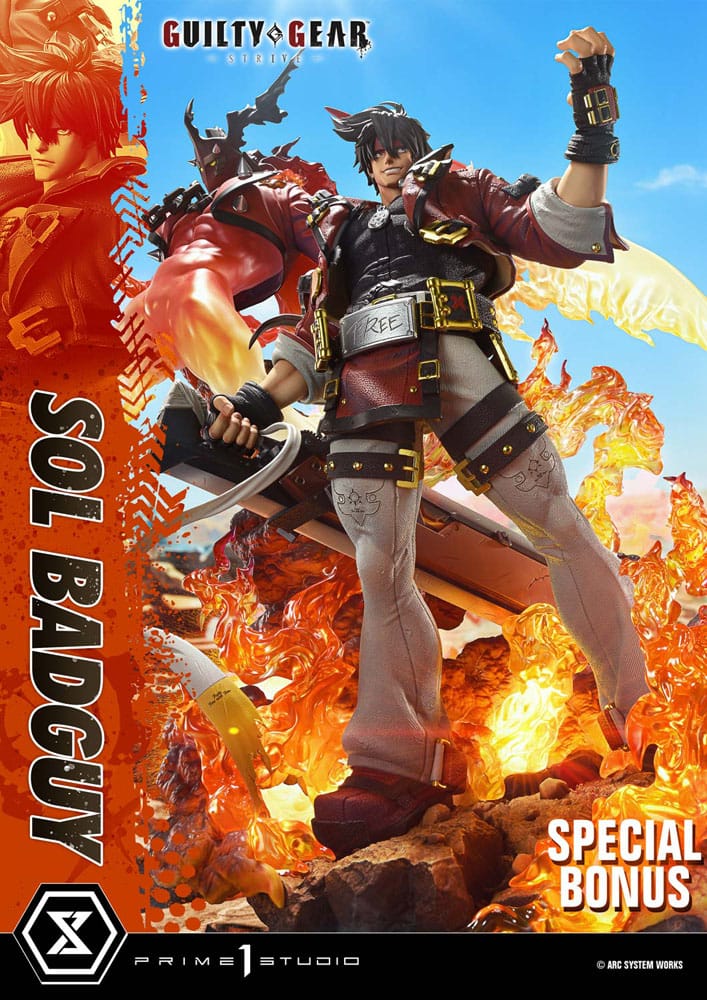 Guilty Gear Strive Ultimate Premium Masterline Series Statue 1/4 Sol Badguy Bonus Version 82 cm