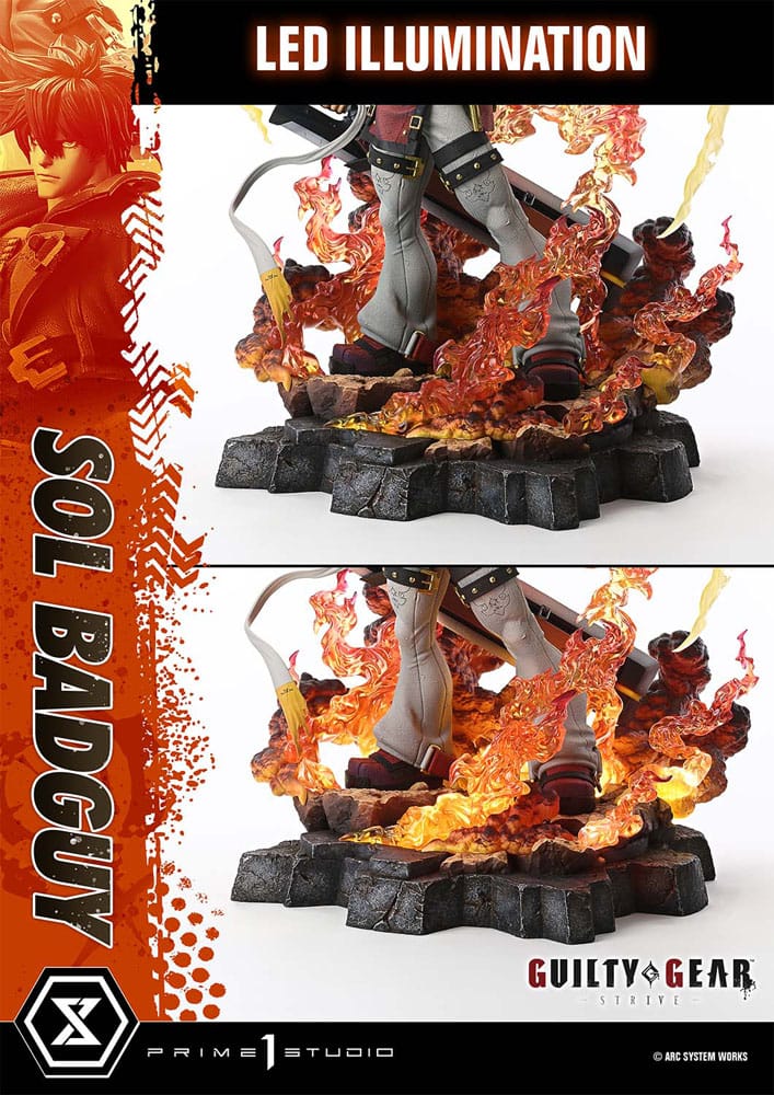 Guilty Gear Strive Ultimate Premium Masterline Series Statue 1/4 Sol Badguy Bonus Version 82 cm