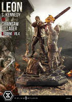 Resident Evil 4 Ultimate Premium Masterline Series Statue 1/4 Leon S. Kennedy vs. Chainsaw Villager 76 cm