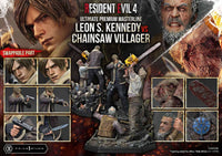 Resident Evil 4 Ultimate Premium Masterline Series Statue 1/4 Leon S. Kennedy vs. Chainsaw Villager 76 cm