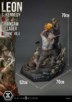 Resident Evil 4 Ultimate Premium Masterline Series Statue 1/4 Leon S. Kennedy vs. Chainsaw Villager 76 cm