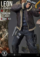 Resident Evil 4 Ultimate Premium Masterline Series Statue 1/4 Leon S. Kennedy vs. Chainsaw Villager 76 cm