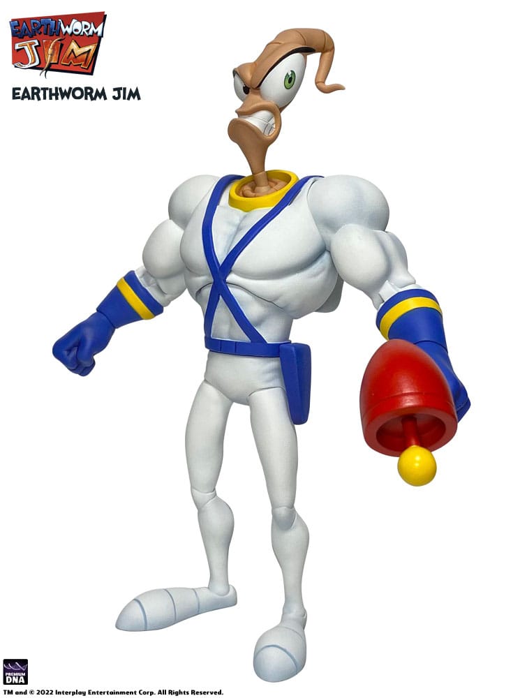Earthworm Jim Action Figure Wave 1: Earthworm Jim & Snot 15 cm