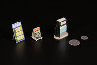 Original Illustration 1/64 Paper Model Kit 1/64 Gas Station 11 cm (re-run)