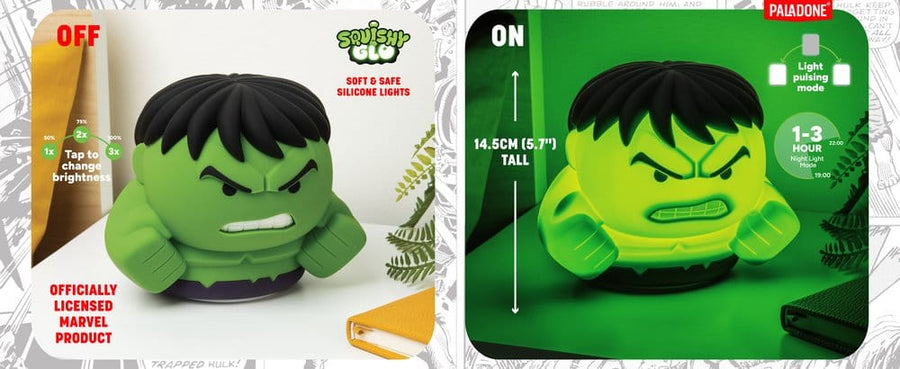Marvel Universe SquishyGlo Silicon Light Hulk Rechargeable 15 cm