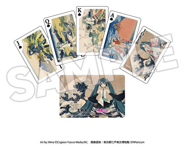Katsushika Hokusai x Hatsune Miku Playing Cards
