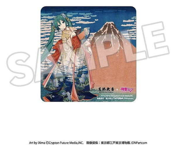 Katsushika Hokusai x Hatsune Miku Car Magnet Thirty-six Views of Mount Fuji Fine Wind, Clear Morning