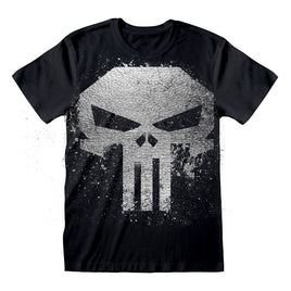 Punisher T-Shirt Skull With Metallic Ink Size L