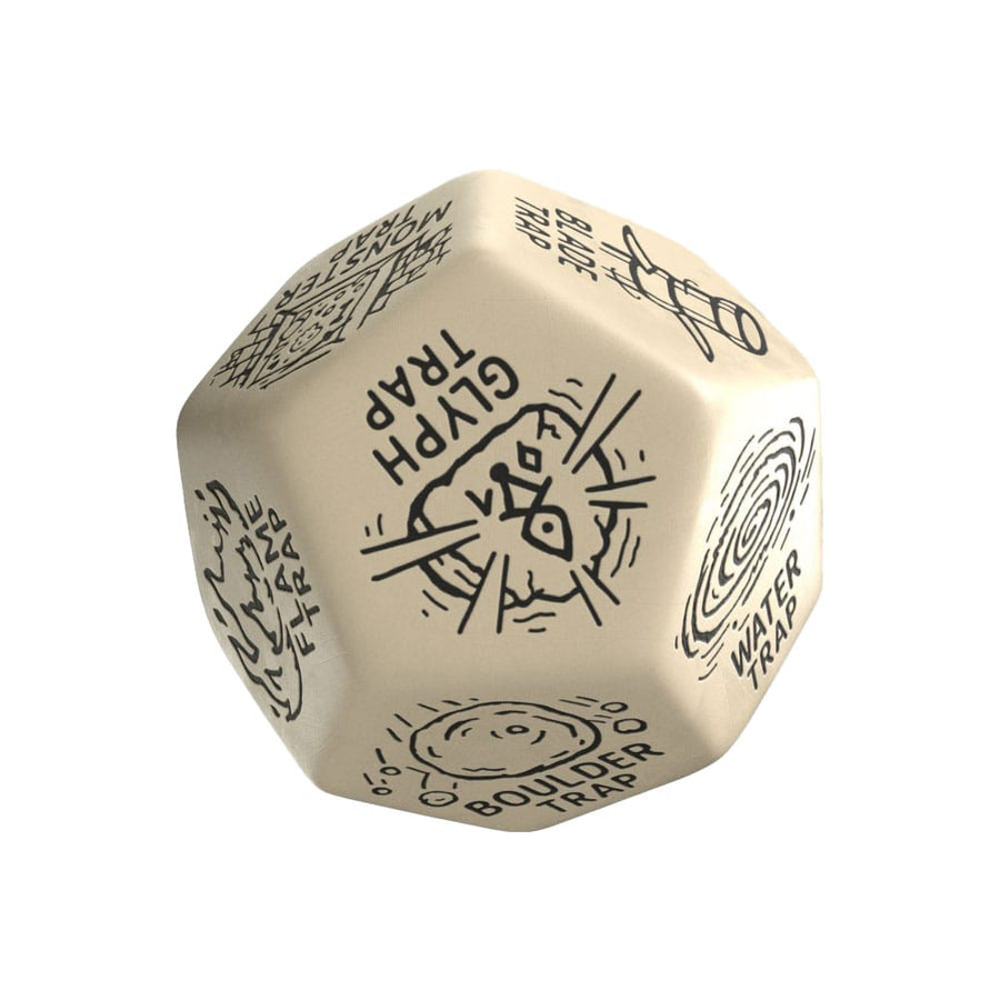 Viridian Jumbo Dice Trap Generator Die D12 Beige
