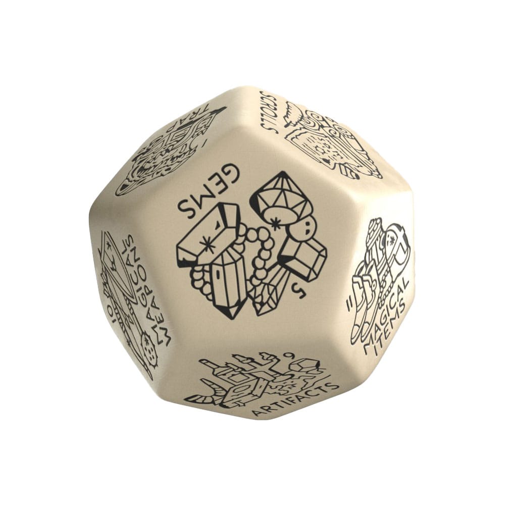 Viridian Jumbo Dice Treasure Generator Die D12 Beige