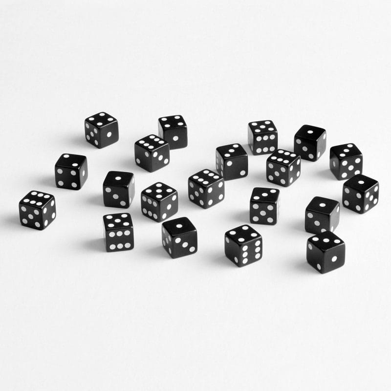 Q Workshop Dice Set Full Pack D6 Black (20)
