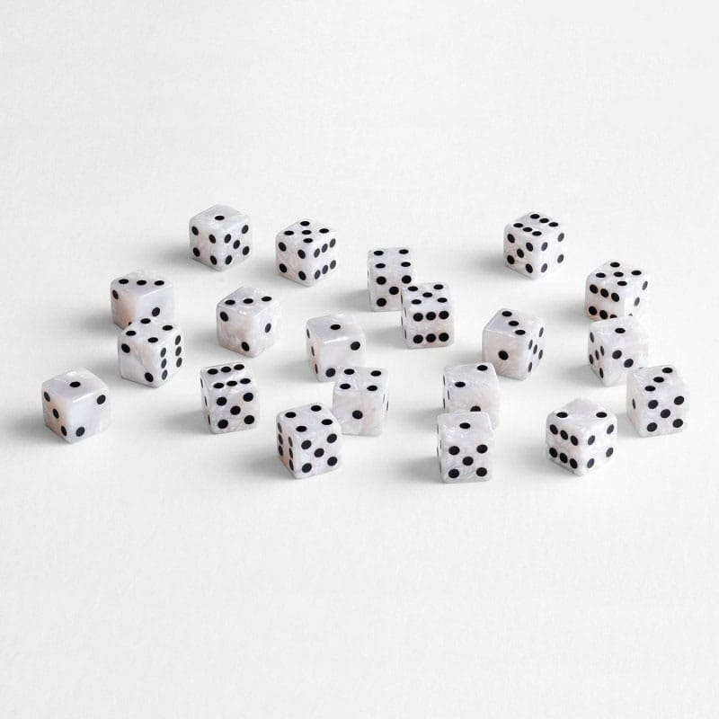 Q Workshop Dice Set Full Pack D6 Pearl (20)