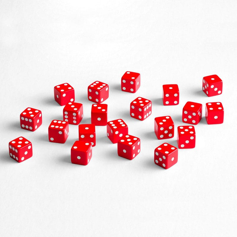 Q Workshop Dice Set Full Pack D6 Red (20)