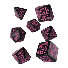 Call of Cthulhu 7th Edition Dice Set Black & Magenta (7)