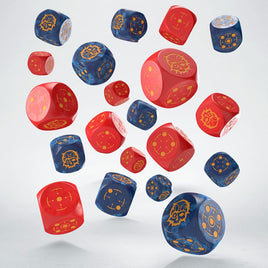 Crosshairs Compact D6 Dice Set Cobalt&Red (20)