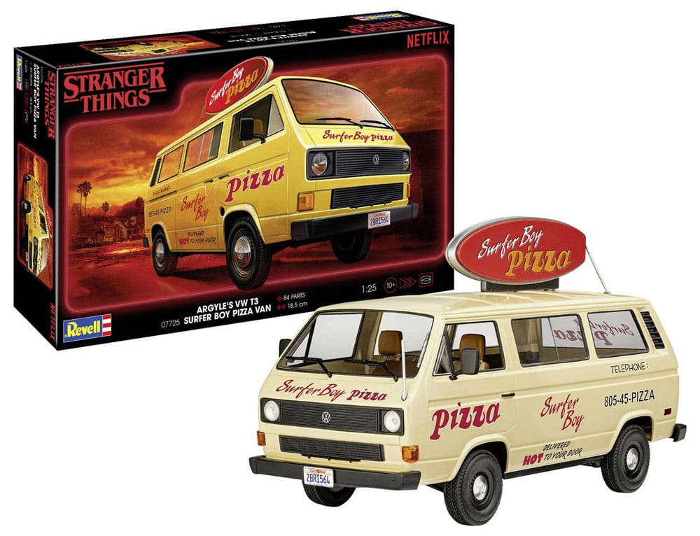 Stranger Things Model Kit 1/25 VW T3 Bus Surfer Boy 19 cm