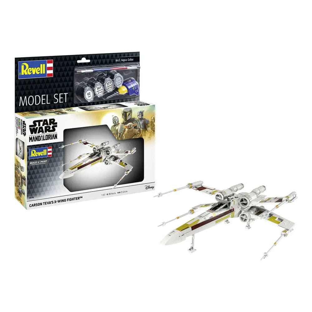 Star Wars Model Kit with basic accessories 1/57 Carson Teva's X-Wing Fighter 22 cm