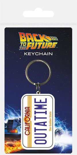 Back to the Future Rubber Keychain License Plate 6 cm