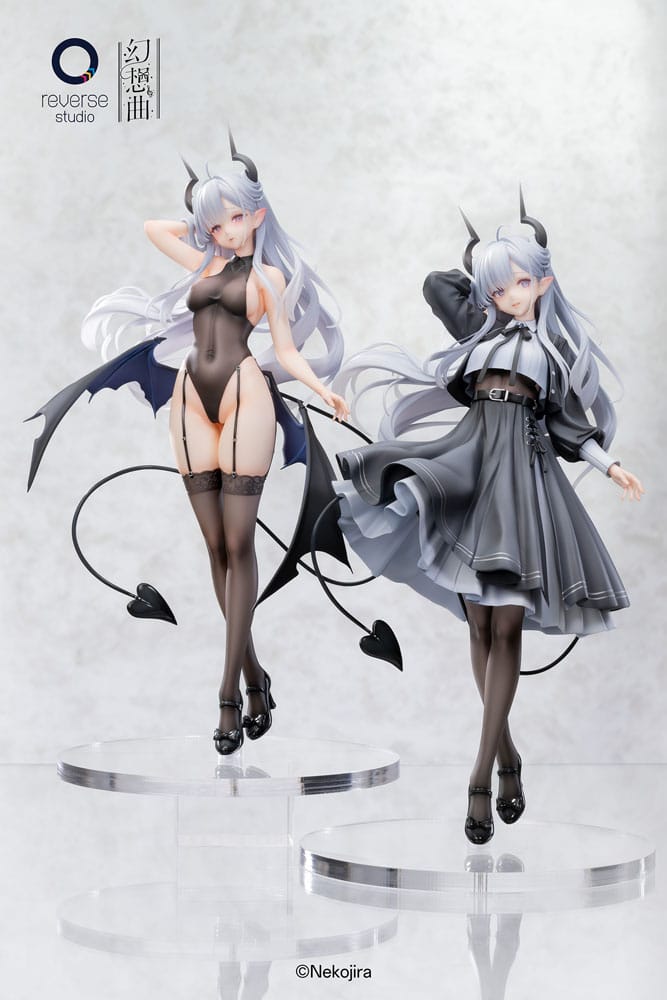 Original Character Fantasias Series Statue 1/6 set of 2 Thea-chan Apprentice Succubus Ver. (Regular Outfit & Underwear Edition) 29 cm