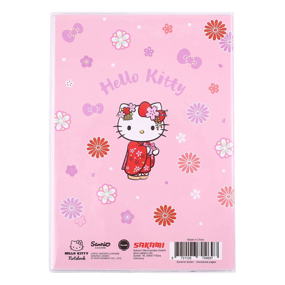 Sanrio Notebook Hello Kitty Kimono Holographic Checkered
