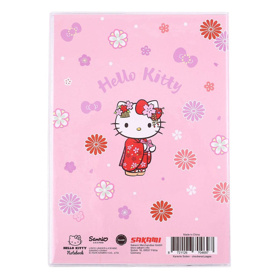 Sanrio Notebook Hello Kitty Kimono Holographic Checkered