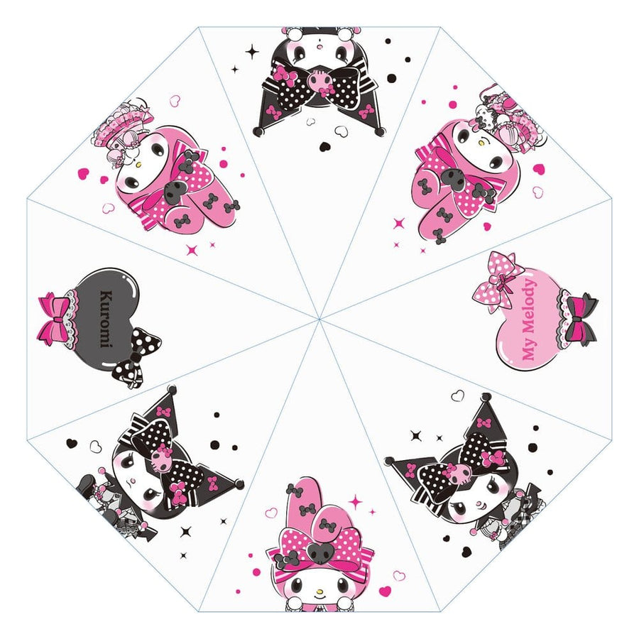 Sanrio Pink Black Party Series Umbrella Kuromi & My Melody Transparent