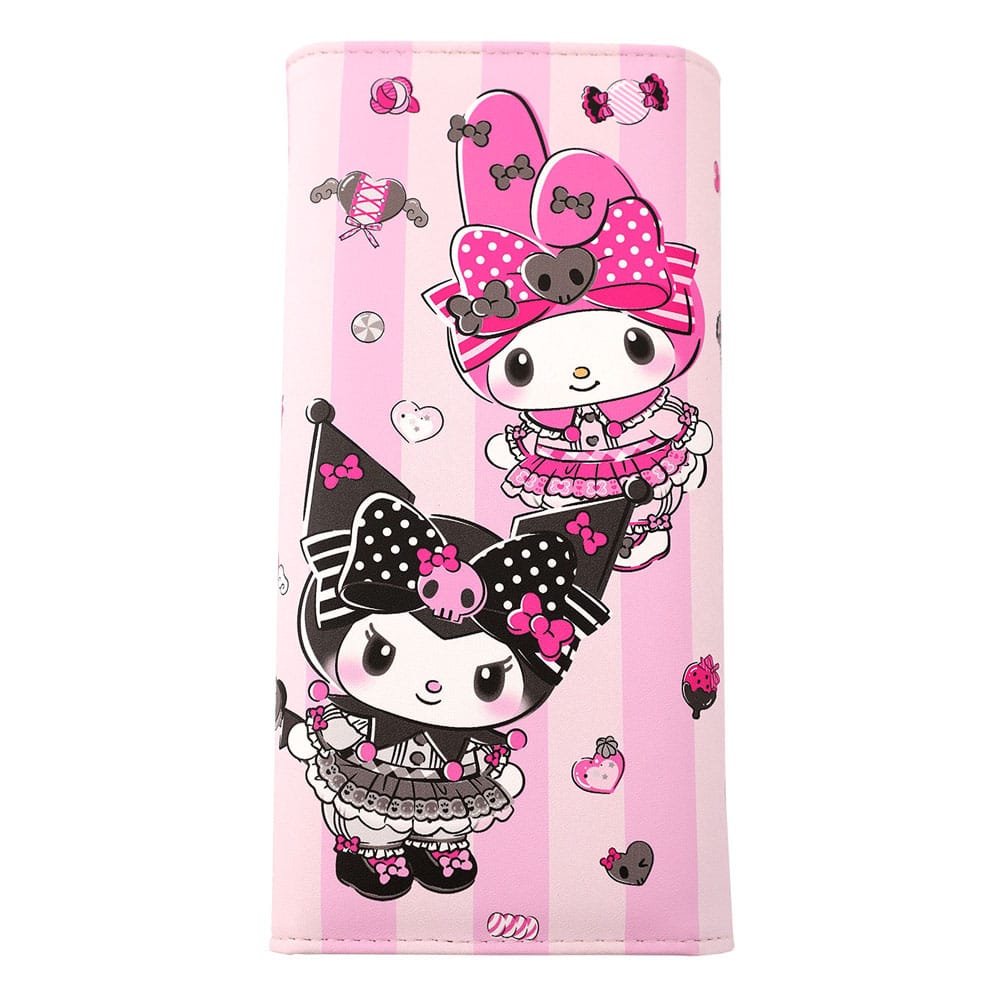 Sanrio Pink Black Party Series Coin Purse Kuromi & My Melody