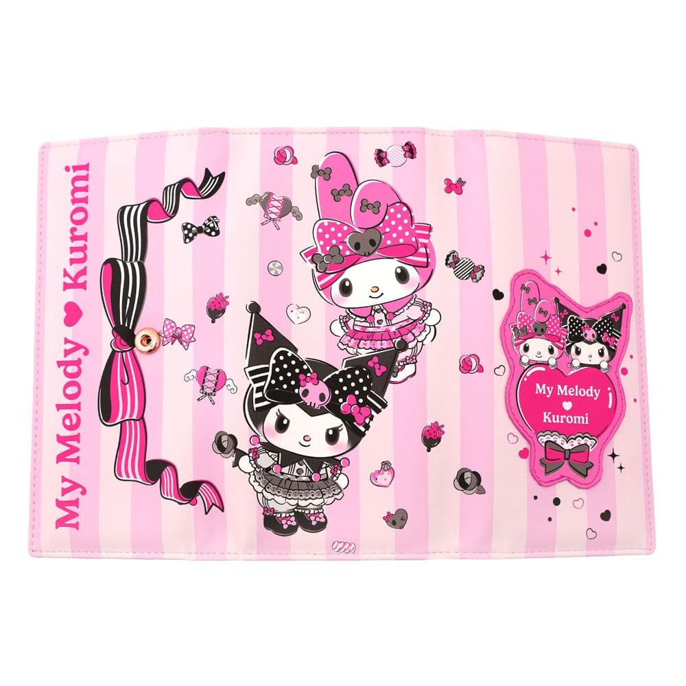 Sanrio Pink Black Party Series Coin Purse Kuromi & My Melody