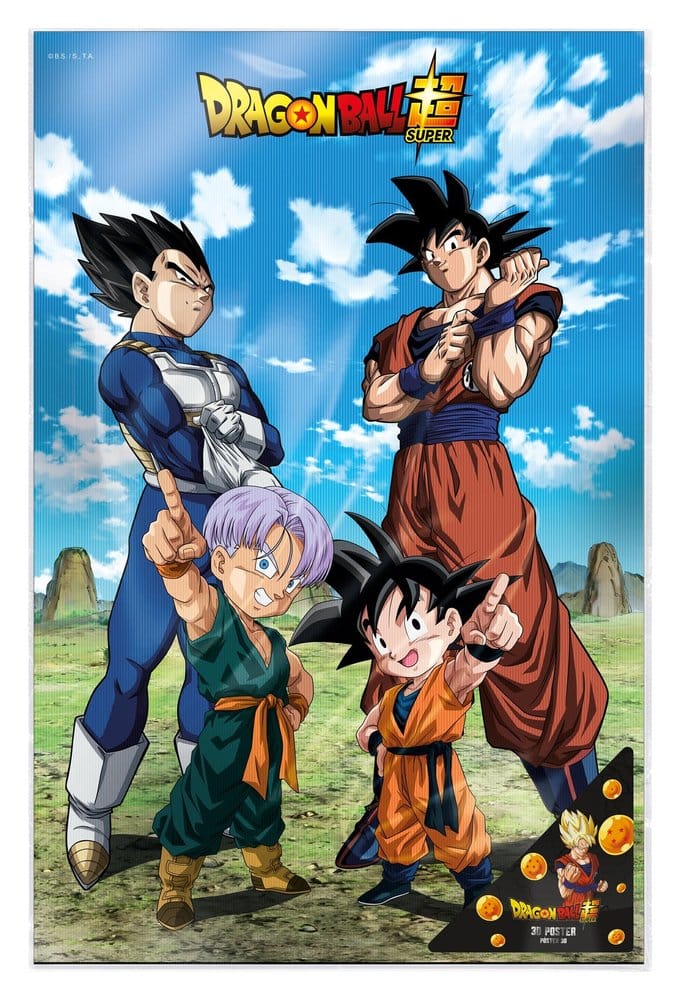 Dragon Ball Super 3D Poster Battle of Gods Goku Vegeta Family 38 x 58 cm