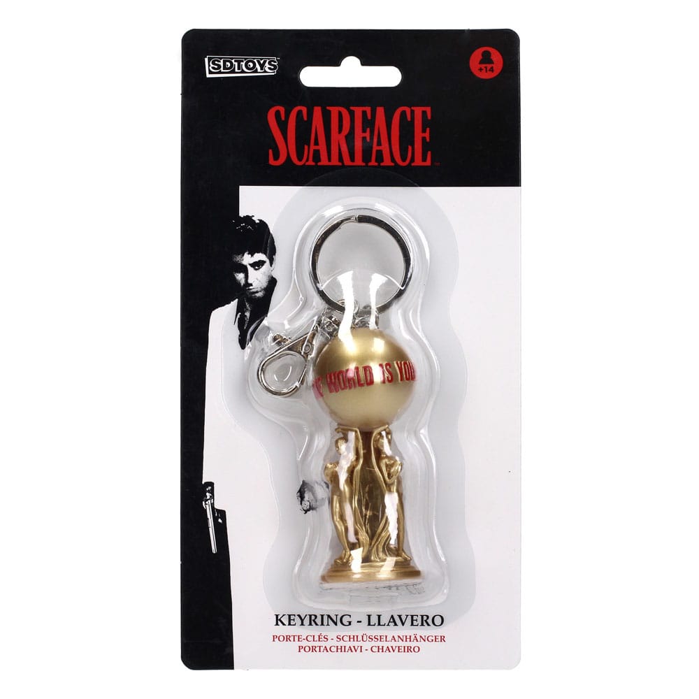 Scarface Keychain The World is Yours 2 cm
