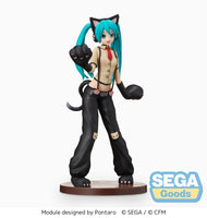 Hatsune Miku (Vocaloid) Super Premium Figure, Project DIVA Arcade Future Tone, Kitty Cat Version