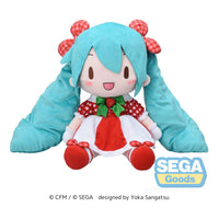 Character Vocal Series 01: Hatsune Miku Fuwa Petit Plush Figure Hatsune Miku x Love and Berry Dress Up and Dance! Lovely Strawberry 40 cm