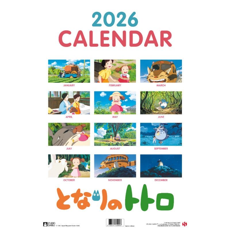 My Neighbor Totoro Calendar 2026 *English Version*