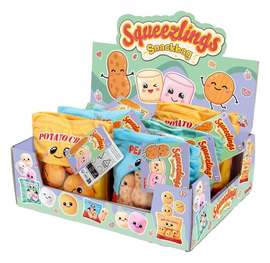 Squeezlings Plush Figure Snackbag 3-Pack Display (6)