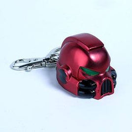 Warhammer 40K Metal Keychain Space Marine MKVII Helmet Blood Angels