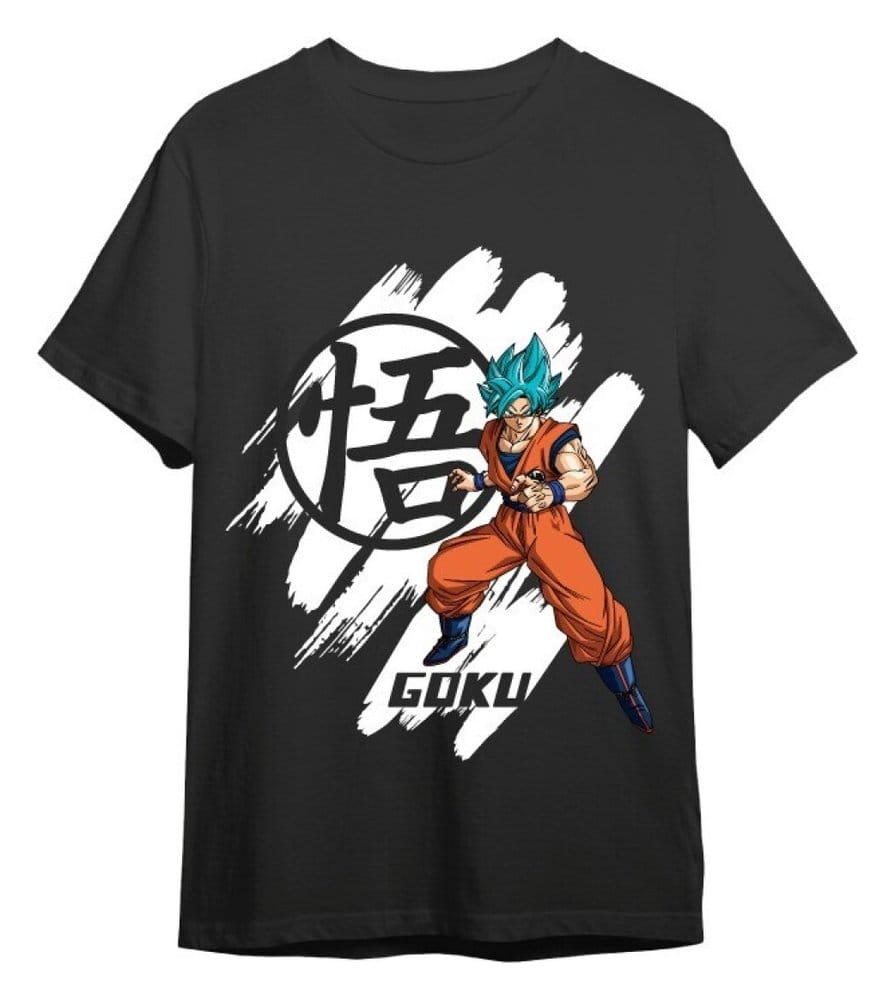 Dragon Ball T-Shirt Dragon Ball Super Goku Super Saiyan Blue Black Size XXL