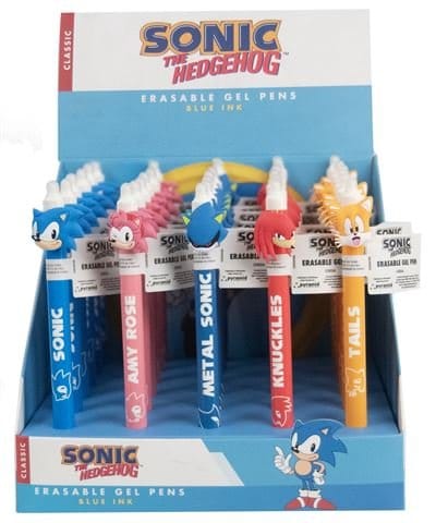 Sonic - The Hedgehog Erasable Gel Pen Characters Display (30)