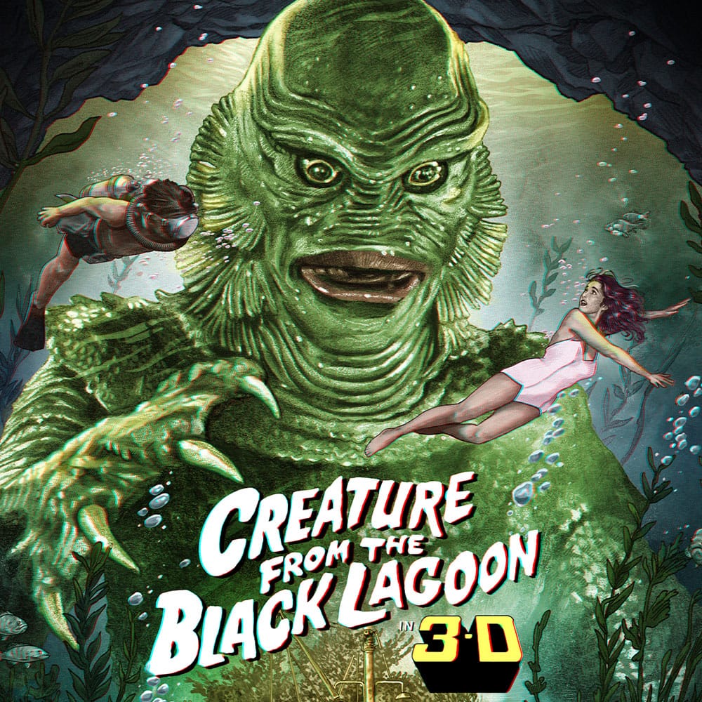 The Creature from the Black Lagoon Art Print Creature from the Black Lagoon (3D Variant) by Ruiz Burgos 61 x 46 cm - unframed