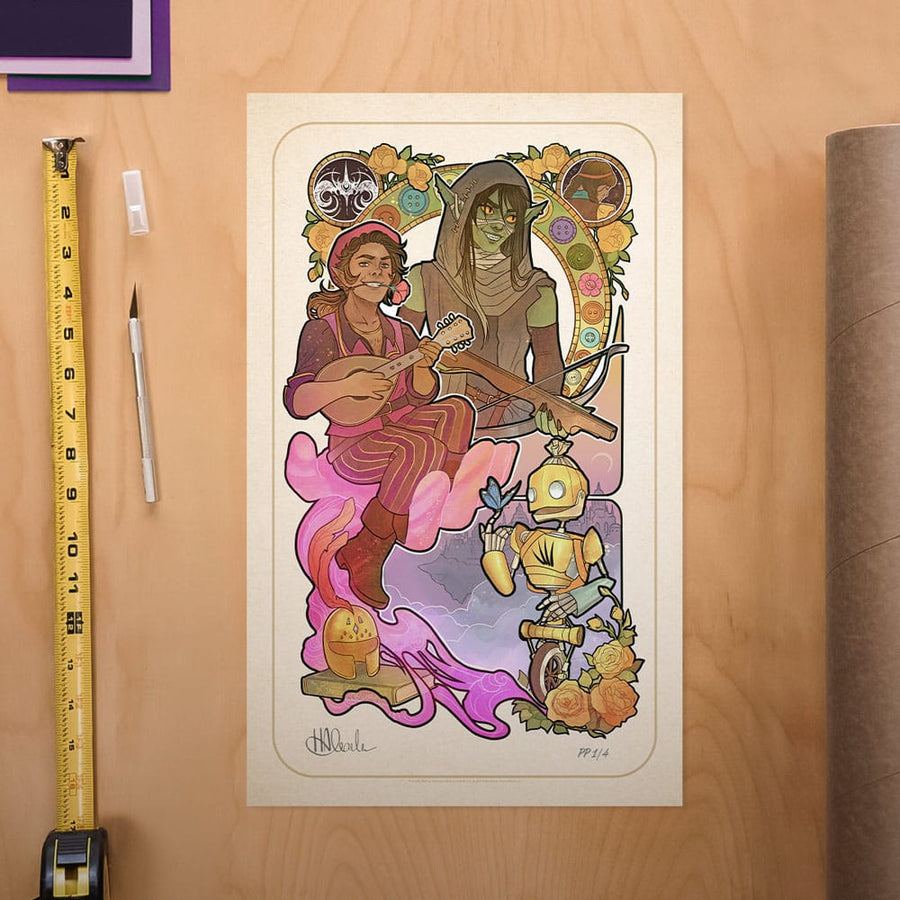 Critical Role Art Print Sam Riegel: 10th Anniversary Art Nouveau Illustrations 46 x 28 cm - unframed