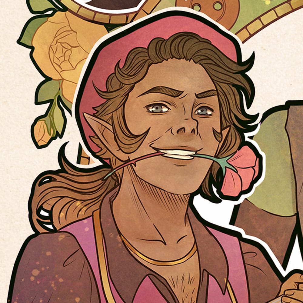 Critical Role Art Print Sam Riegel: 10th Anniversary Art Nouveau Illustrations 46 x 28 cm - unframed
