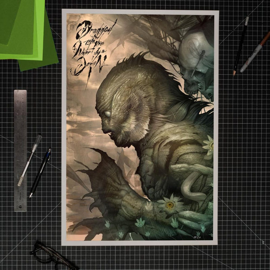 The Creature from the Black Lagoon Art Print Creature from the Black Lagoon by Dan Quintana 61 x 41 cm - unframed