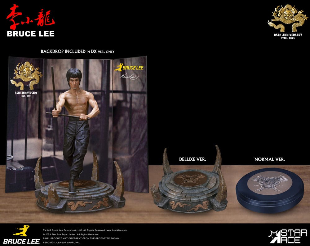 Enter the Dragon Movie Statue 1/6 Bruce Lee Kali Sticks Fight Normal Basement Version 30 cm